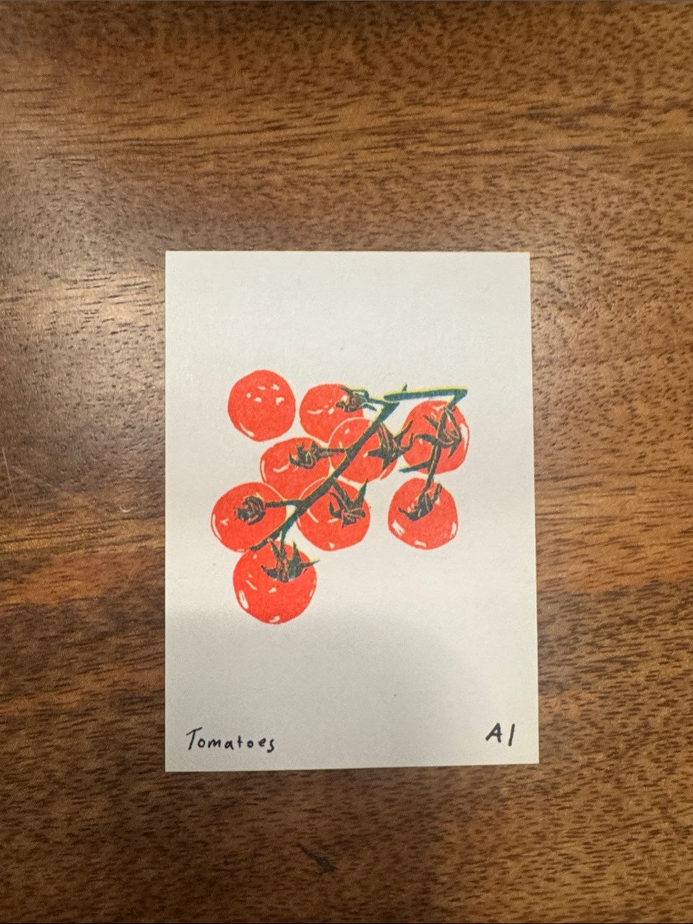 Inciardi - Cherry Tomato - Mini Art Print - Red